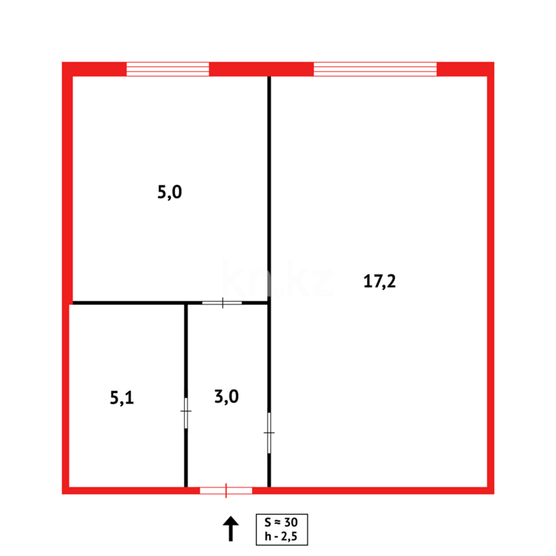 Продажа 1-комнатной квартиры, 30 м² - Продажа однокомнатных квартир в Темиртау - страница 7 фото 13 из 13