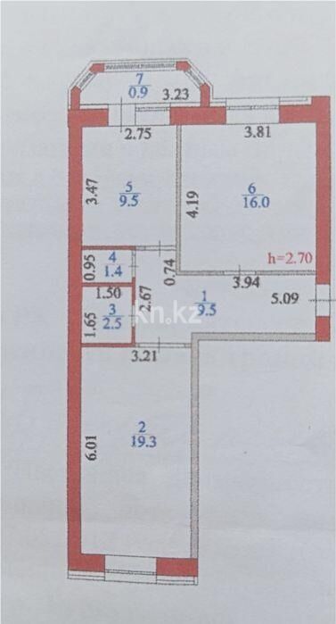 Продажа 2-комнатной квартиры, 60 м² - Продажа двухкомнатных квартир в р-не Есиль Астаны - страница 48 фото 5 из 5
