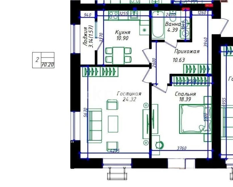 Продажа 2-комнатной квартиры, 70 м² - Продажа квартир в Казахстане - страница 81 фото 1 из 1