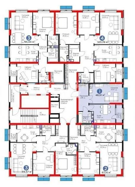 Продажа 1-комнатной квартиры, 49 м² - Продажа квартир в монолитно-каркасном доме в Алматы - страница 32 фото 4 из 4