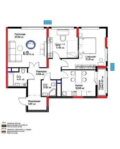 Продажа 3-комнатной квартиры, 87.58 м² - Продажа квартир в монолитно-каркасном доме в Астане - страница 96 фото 1 из 1