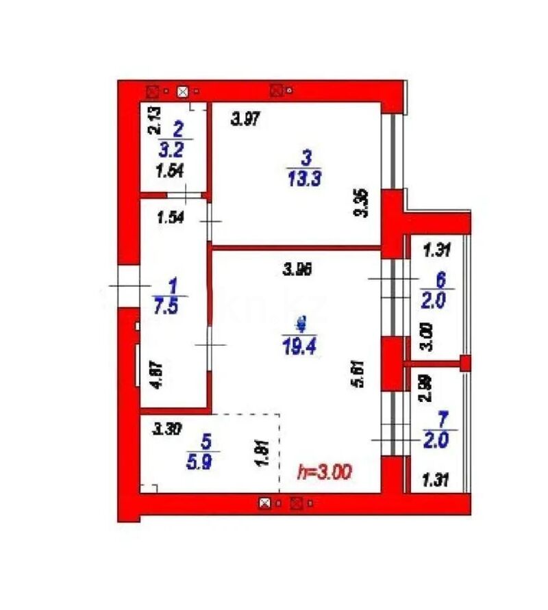 Продажа 2-комнатной квартиры, 53.3 м² - Продажа квартир в Казахстане - страница 109 фото 1 из 1