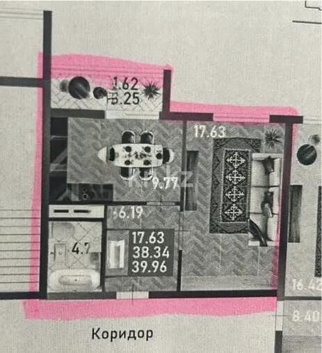 Продажа 1-комнатной квартиры, 39.96 м² - Продажа однокомнатных квартир в р-не Сарайшык Астаны - страница 26 фото 1 из 1