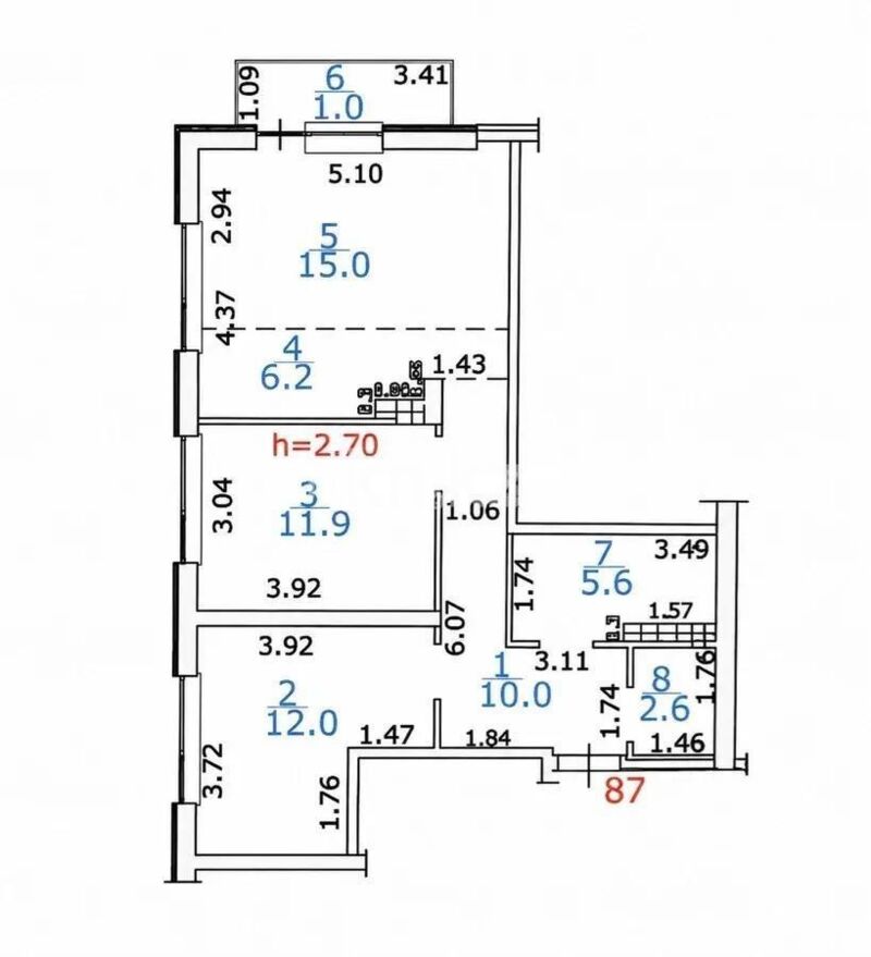 Продажа 3-комнатной квартиры, 64 м² - Продажа трехкомнатных квартир в Алатауском р-не Алматы - страница 11 фото 7 из 7