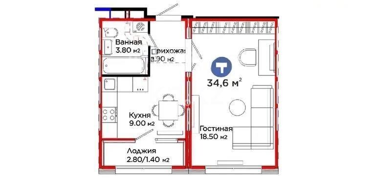 Продажа 1-комнатной квартиры, 35 м² - Продажа однокомнатных квартир в р-не Есиль Астаны - страница 14 фото 3 из 3