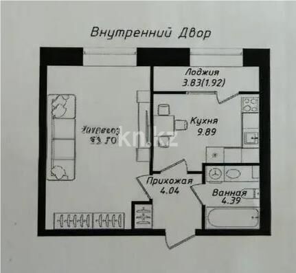 Продажа 1-комнатной квартиры, 42 м² - Продажа однокомнатных квартир в р-не Нура Астаны - страница 33 фото 1 из 1