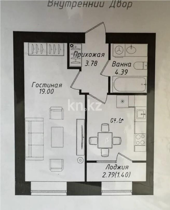 Продажа 2-комнатной квартиры, 40 м² - Продажа двухкомнатных квартир в р-не Сарайшык Астаны - страница 21 фото 1 из 1