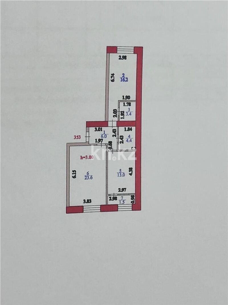 Продажа 2-комнатной квартиры, 66.1 м² - Продажа дач в Костанае фото 9 из 9