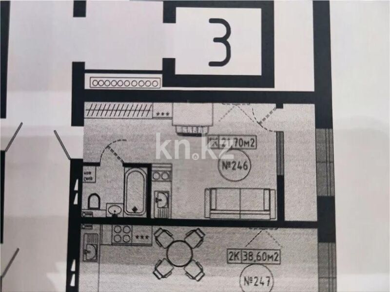 Продажа 1-комнатной квартиры, 21.7 м² - Продажа квартир в кирпичном доме в Астане - страница 218 фото 1 из 1