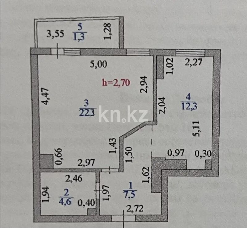 Продажа 1-комнатной квартиры, 48.3 м² - Продажа однокомнатных квартир в р-не Алматы Астаны - страница 11 фото 4 из 4