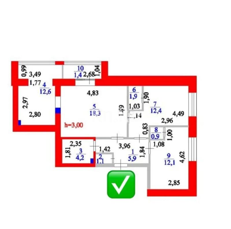 Продажа 3-комнатной квартиры, 72 м² - Недвижимость в Астане - страница 28 фото 6 из 6