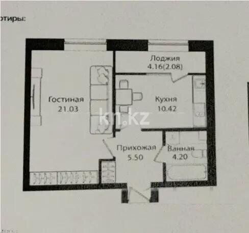 Продажа 1-комнатной квартиры, 43.23 м² - Продажа квартир в Астане - страница 9 фото 4 из 4