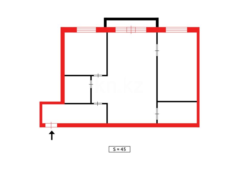 Продажа 2-комнатной квартиры, 45 м² - Продажа квартир в блочном доме в Казахстане - страница 85 фото 10 из 10