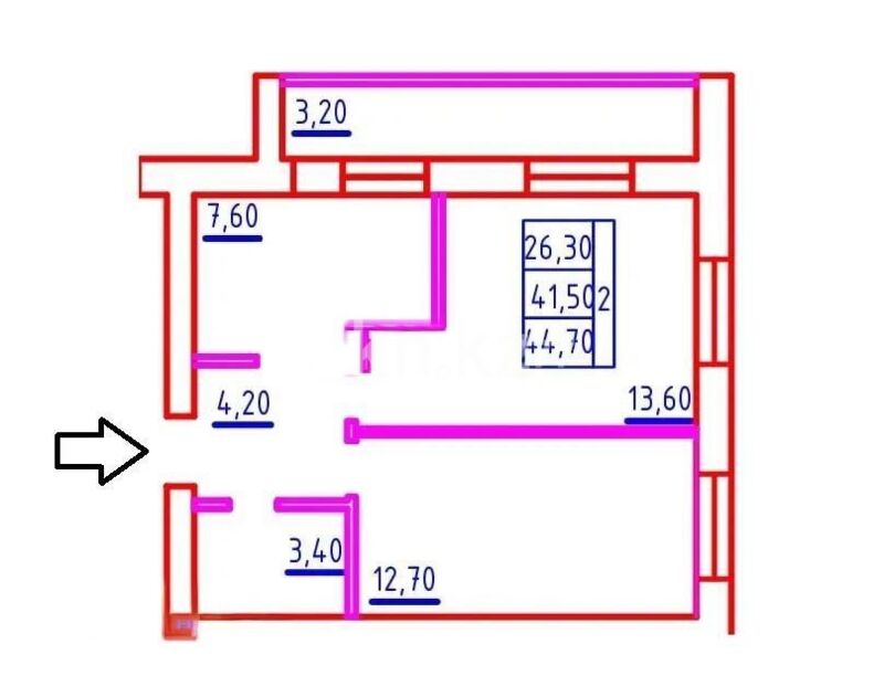 Продажа 2-комнатной квартиры, 45 м² - Продажа двухкомнатных квартир в кирпичном доме в Астане - страница 62 фото 5 из 5