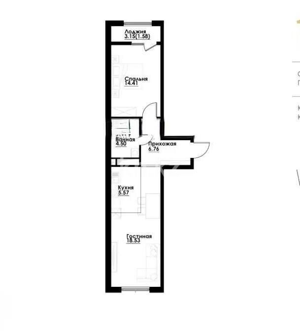 Продажа 2-комнатной квартиры, 51.35 м² - Недвижимость в Алматы - страница 10 фото 1 из 1