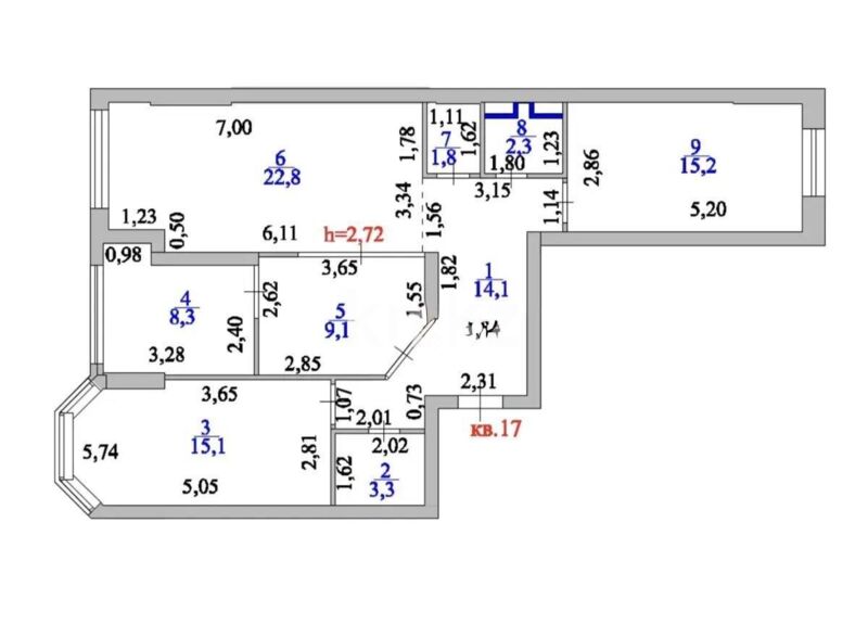 Продажа 4-комнатной квартиры, 92 м² - Продажа квартир в блочном доме в Казахстане - страница 6 фото 7 из 7