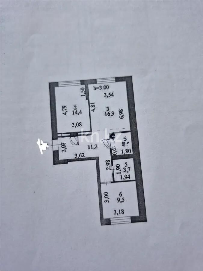 Продажа 3-комнатной квартиры, 61.1 м² - Продажа квартир в кирпичном доме в Казахстане - страница 240 фото 7 из 7