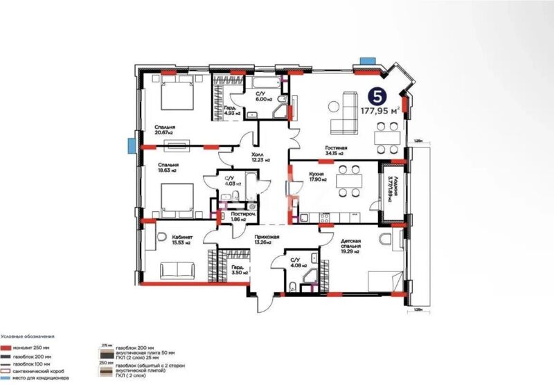 Продажа 5-комнатной квартиры, 180 м² - Продажа квартир в Астане - страница 45 фото 1 из 1