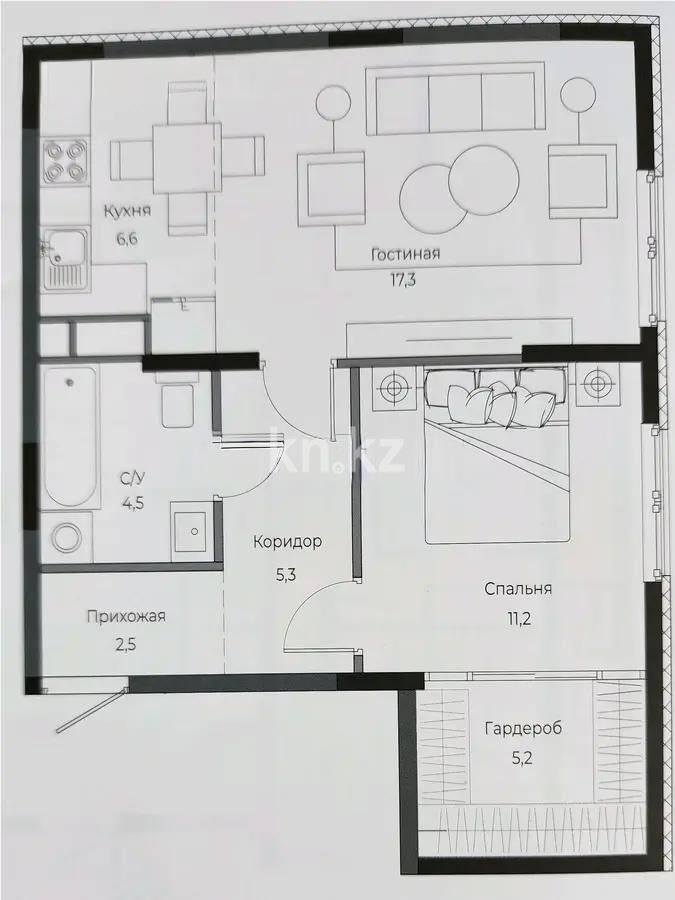 Продажа 2-комнатной квартиры, 60 м² - Продажа двухкомнатных квартир в монолитно-каркасном доме в Алматы - страница 143 фото 1 из 1