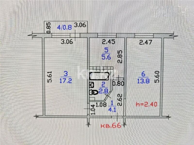 Продажа 2-комнатной квартиры, 44.3 м² - Продажа двухкомнатных квартир в панельном доме в Алматы - страница 27 фото 5 из 5