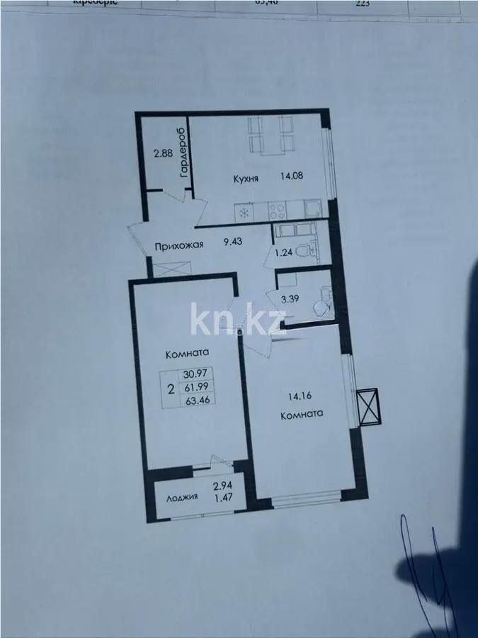 Продажа 2-комнатной квартиры, 63.46 м² - Продажа двухкомнатных квартир в р-не Есиль Астаны - страница 30 фото 1 из 1