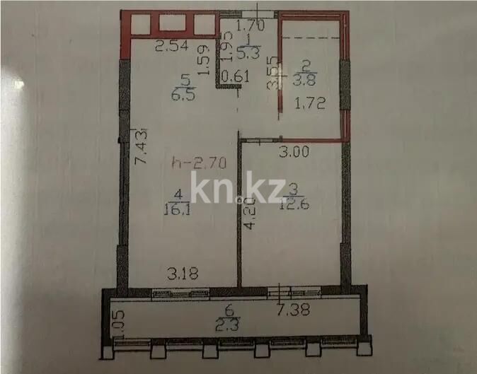 Продажа 2-комнатной квартиры, 47 м² - Недвижимость в Астане - страница 28 фото 4 из 4