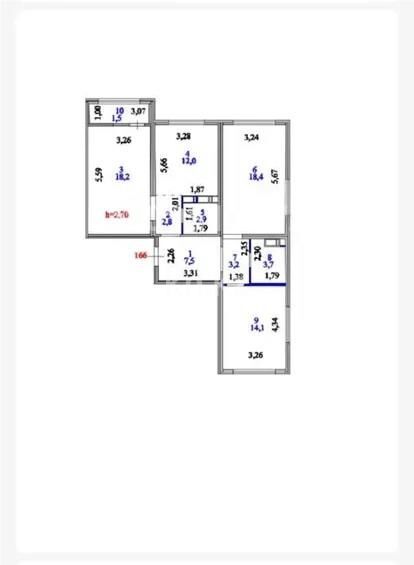 Продажа 3-комнатной квартиры, 84.3 м² - Продажа квартир в блочном доме в Астане - страница 113 фото 1 из 1