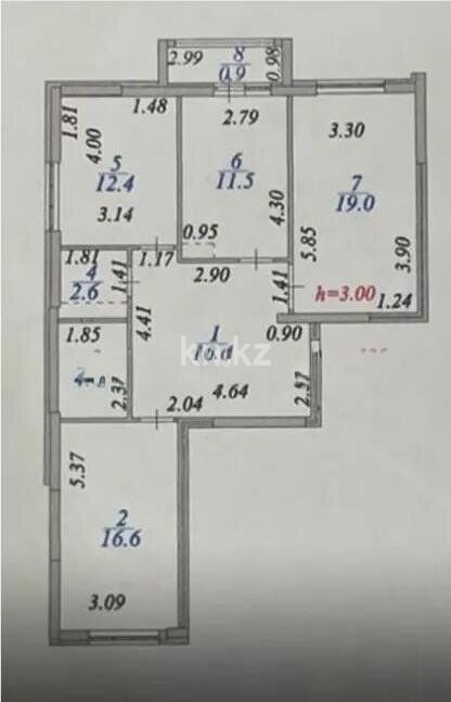 Продажа 3-комнатной квартиры, 86 м² - Продажа квартир в Казахстане - страница 21 фото 6 из 6