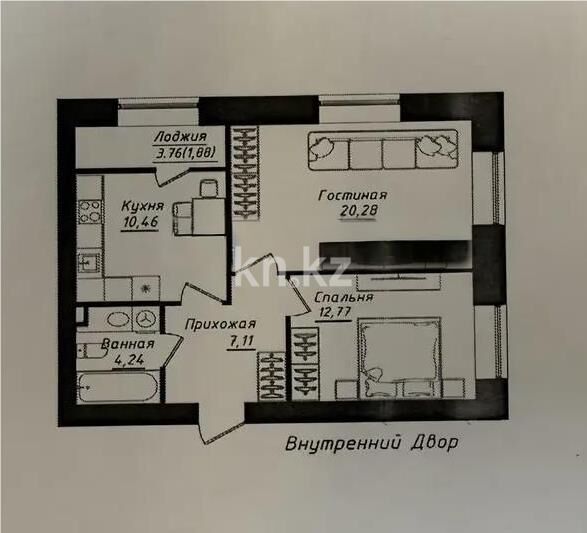 Продажа 2-комнатной квартиры, 57 м² - Продажа двухкомнатных квартир в р-не Сарайшык Астаны - страница 29 фото 1 из 1
