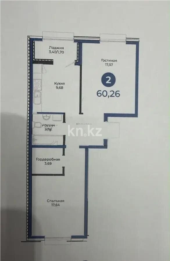 Продажа 2-комнатной квартиры, 61 м² - Продажа недвижимости в Астане - страница 25 фото 1 из 1
