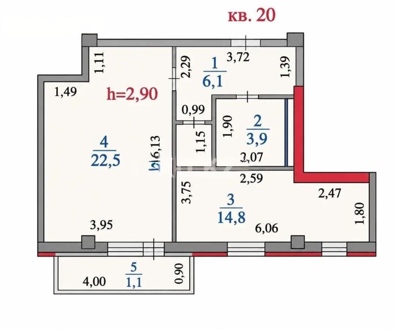 Продажа 1-комнатной квартиры, 48 м² - Продажа недвижимости в Астане - страница 10 фото 5 из 5