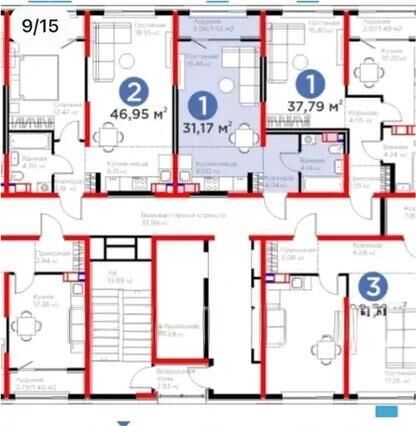 Продажа 1-комнатной квартиры, 31.17 м² - Продажа однокомнатных квартир в монолитном доме в Алматы - страница 6 фото 1 из 1