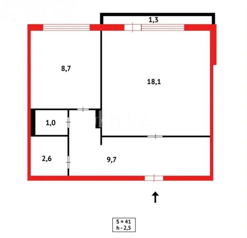 Продажа 1-комнатной квартиры, 42 м² - Продажа квартир в Караганде - страница 13 фото 1 из 1