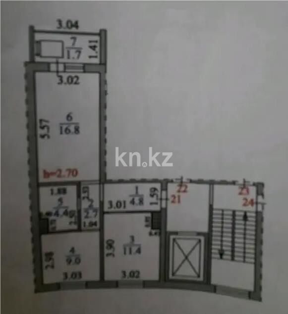 Продажа 2-комнатной квартиры, 52 м² - Продажа двухкомнатных квартир в панельном доме в Караганде - страница 23 фото 5 из 5