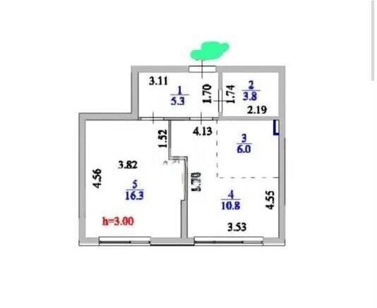 Продажа 2-комнатной квартиры, 42.2 м² - Продажа двухкомнатных квартир в р-не Нура Астаны фото 1 из 1