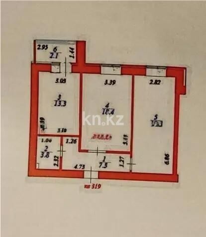 Продажа 2-комнатной квартиры, 64.2 м² - Продажа двухкомнатных квартир в р-не Нура Астаны - страница 45 фото 1 из 1