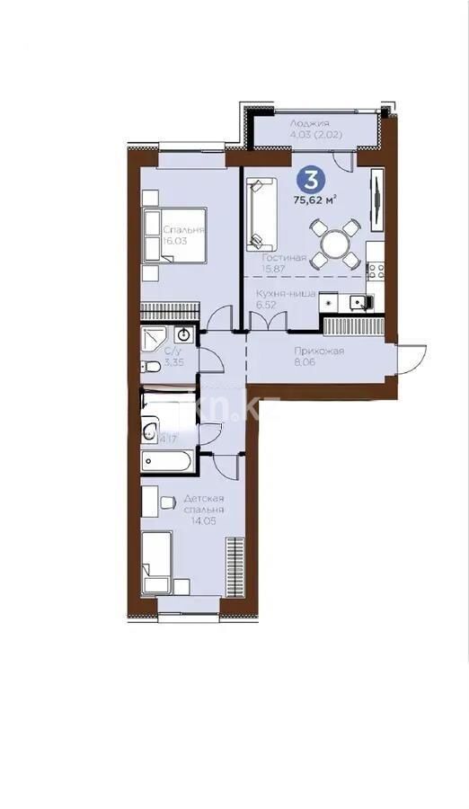 Продажа 3-комнатной квартиры, 76 м² - Недвижимость в Астане - страница 29 фото 1 из 1