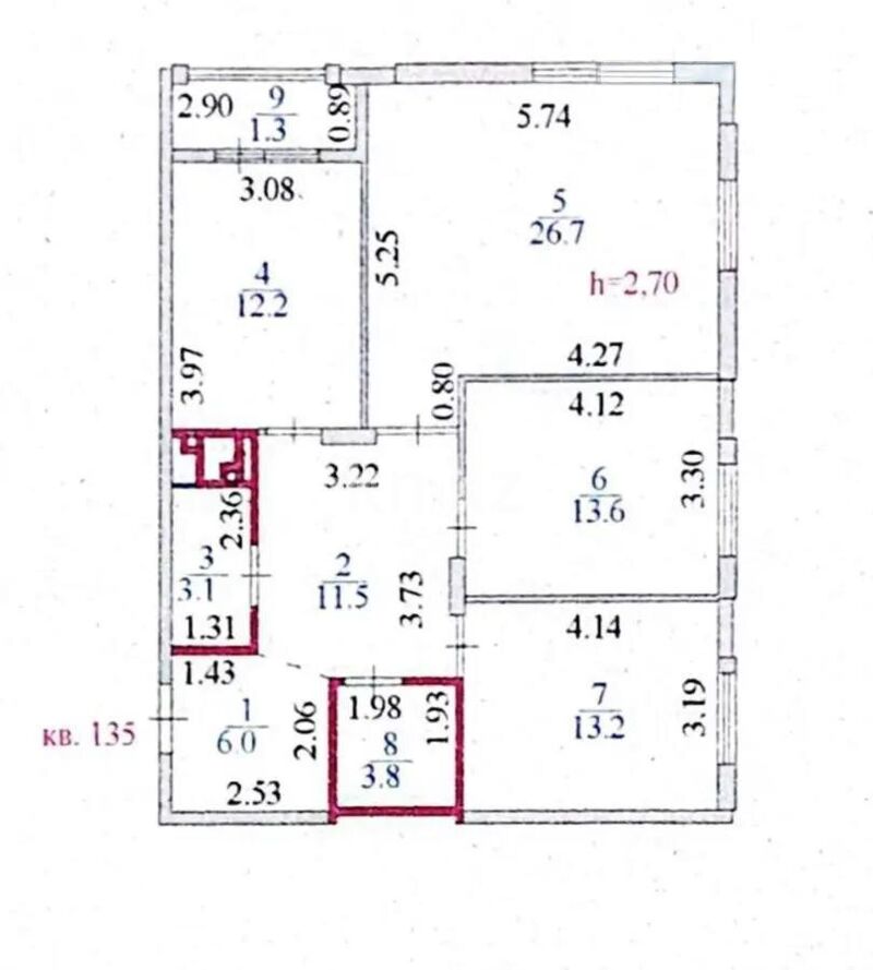 Продажа 3-комнатной квартиры, 92 м² - Продажа квартир в Казахстане - страница 51 фото 1 из 1