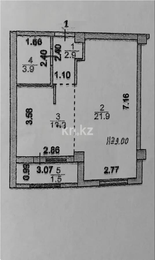 Продажа 1-комнатной квартиры, 40.4 м² - Продажа однокомнатных квартир в блочном доме в Казахстане - страница 48 фото 7 из 7