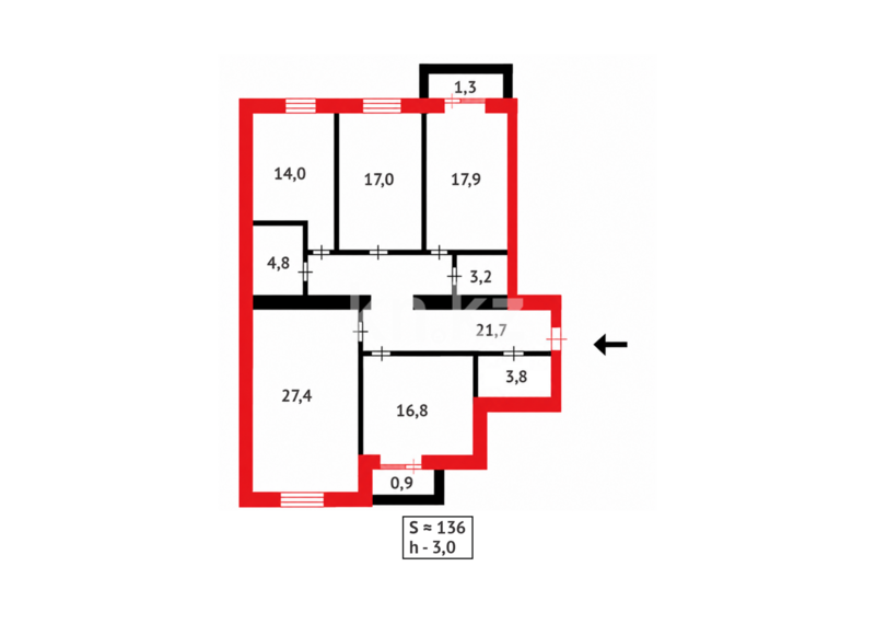 Продажа 4-комнатной квартиры, 136 м² - Продажа четырехкомнатных квартир в Караганде - страница 5 фото 40 из 40