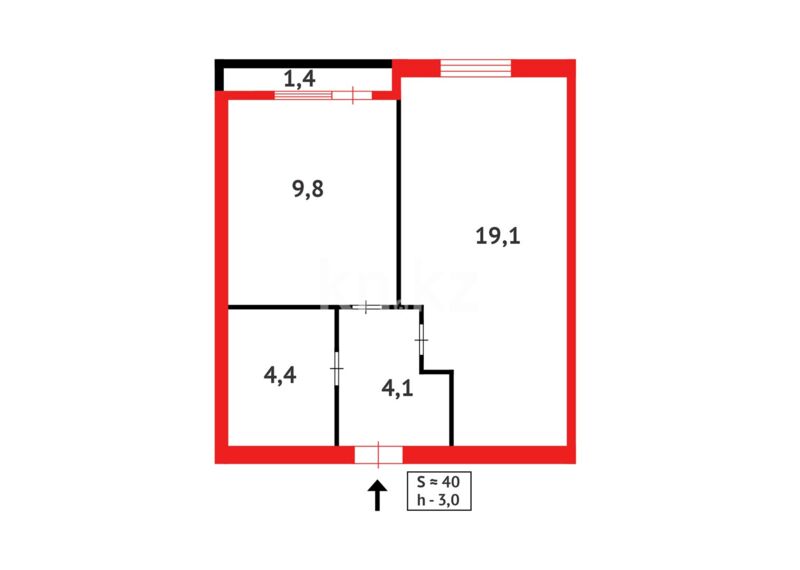 Продажа 1-комнатной квартиры, 40 м² - Продажа однокомнатных квартир в Астане - страница 72 фото 12 из 12