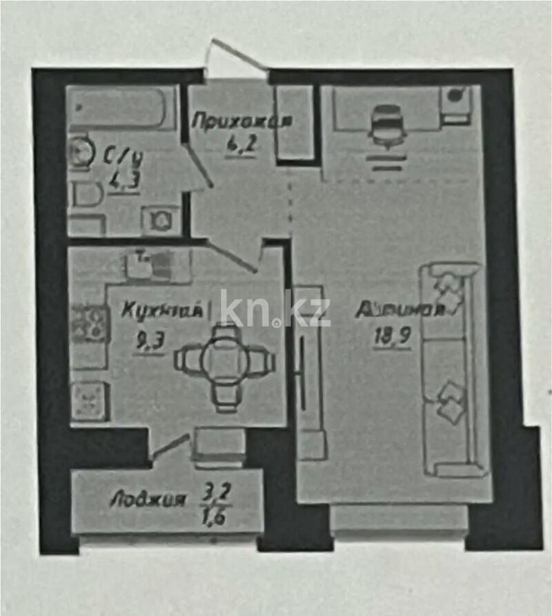 Продажа 1-комнатной квартиры, 40 м² - Продажа однокомнатных квартир в р-не Нура Астаны - страница 37 фото 1 из 1