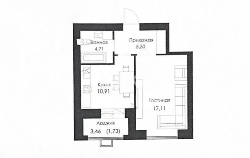 Продажа 1-комнатной квартиры, 39.1 м² - Продажа недвижимости в Казахстане - страница 20 фото 1 из 1