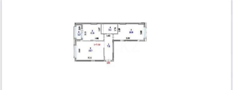 Продажа 2-комнатной квартиры, 62 м² - Продажа двухкомнатных квартир в монолитно-каркасном доме в Казахстане - страница 39 фото 1 из 1