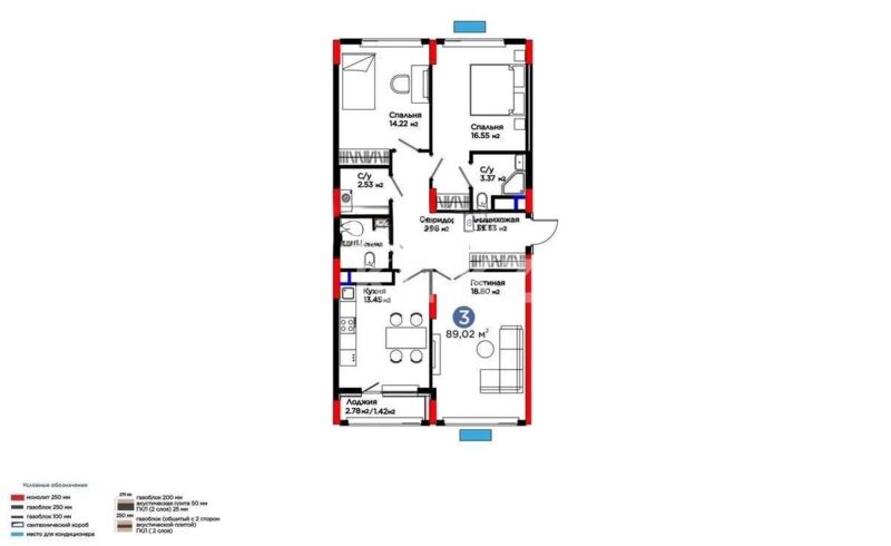 Продажа 3-комнатной квартиры, 90 м² - Продажа  трехкомнатных квартир в новостройках Астаны - страница 25 фото 1 из 1