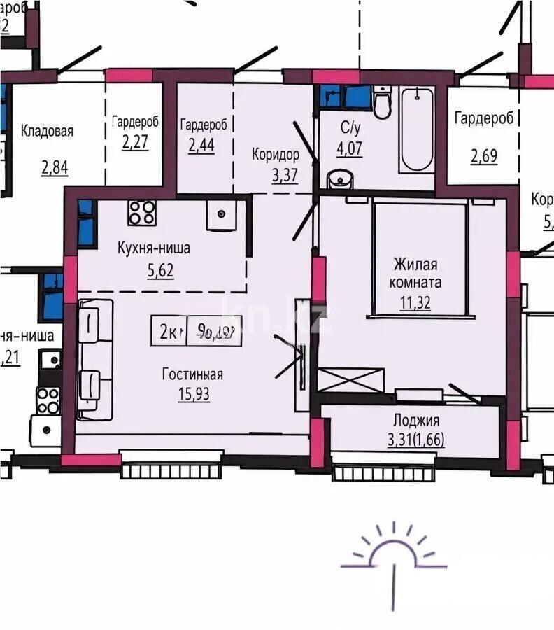 Продажа 2-комнатной квартиры, 48.35 м² - Продажа двухкомнатных квартир в р-не Нура Астаны - страница 41 фото 1 из 2