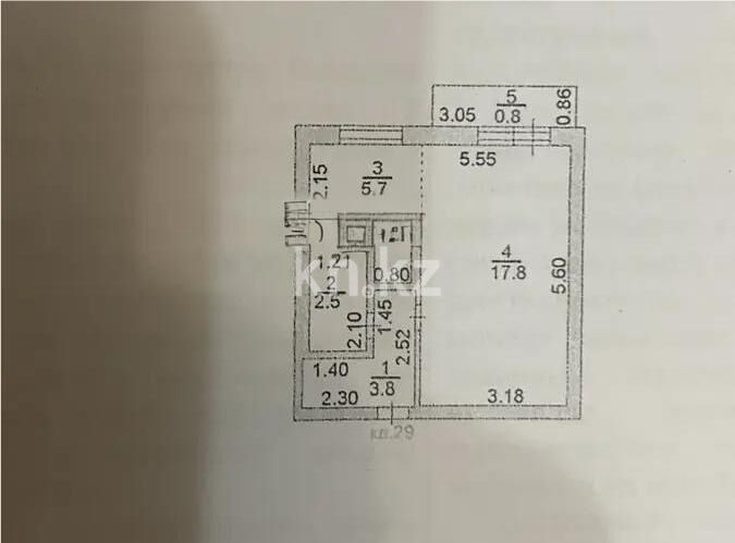 Продажа 1-комнатной квартиры, 30.6 м² - Продажа квартир в Казахстане - страница 51 фото 4 из 4