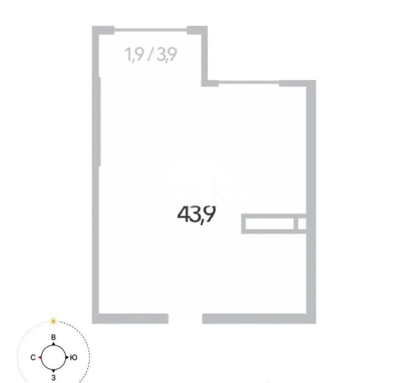 Продажа 1-комнатной квартиры, 43.9 м² - Продажа квартир в Алматы - страница 73 фото 1 из 1