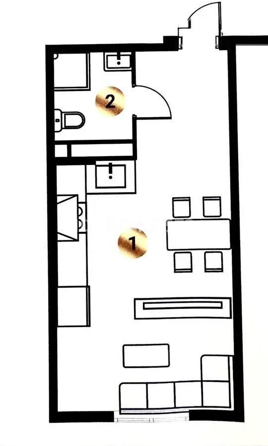 Продажа 1-комнатной квартиры, 35.2 м² - Продажа квартир в Казахстане - страница 4 фото 2 из 2