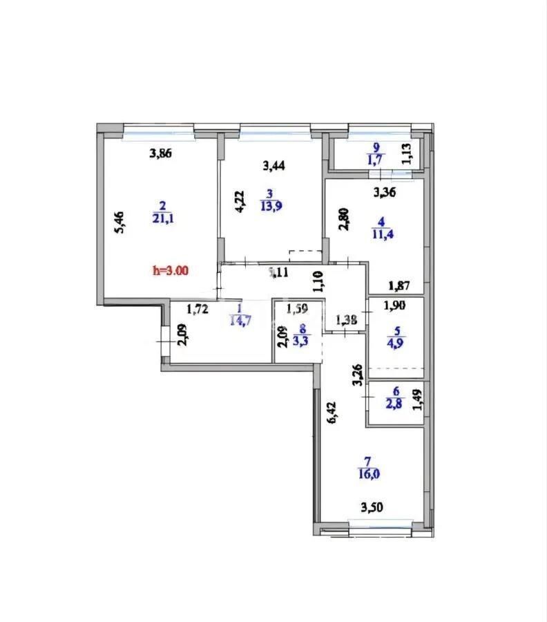 Продажа 3-комнатной квартиры, 89.8 м² - Продажа трехкомнатных квартир в Астане - страница 12 фото 1 из 1